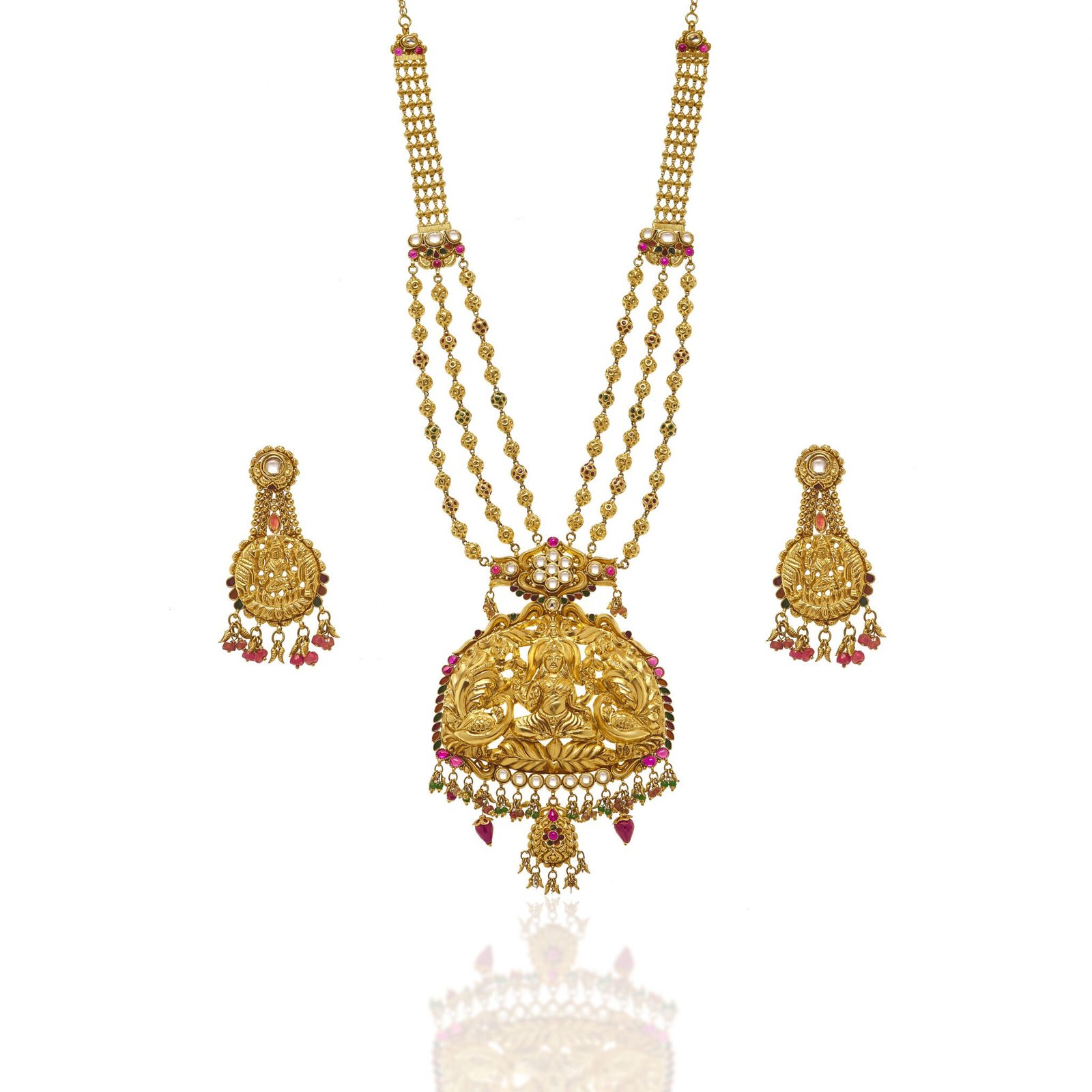 Gold Necklace Set Sona Jewelers