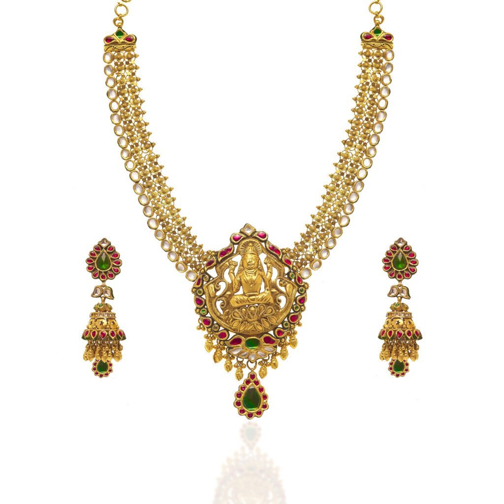 Gold Necklace Set Sona Jewelers