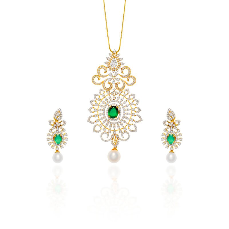 Diamond Pendant Set