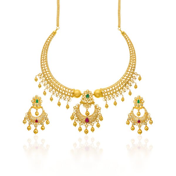 Uncut Diamond Necklace Set