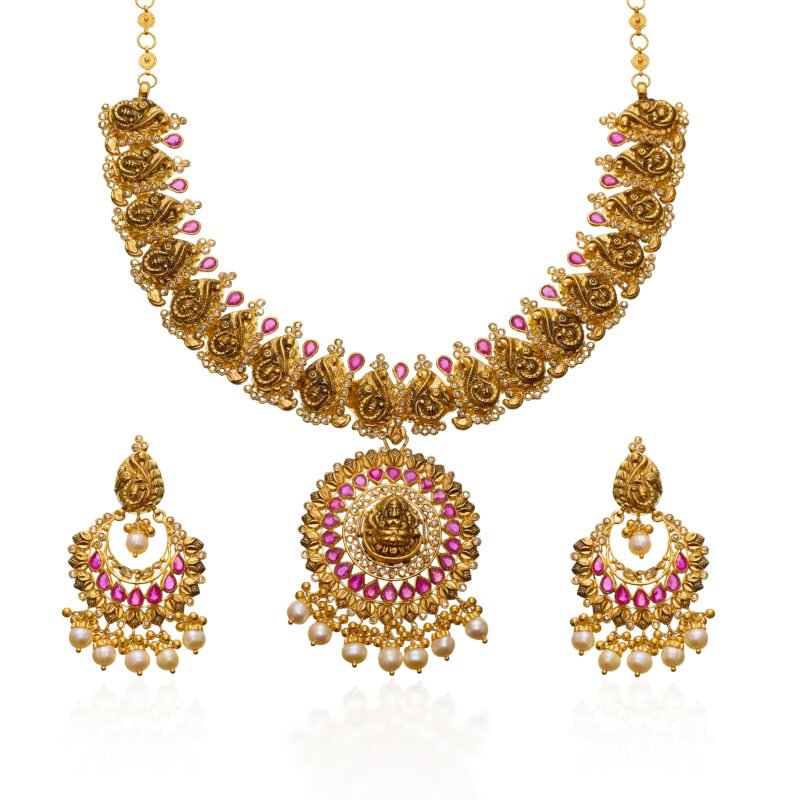 Uncut Diamond Necklace Set