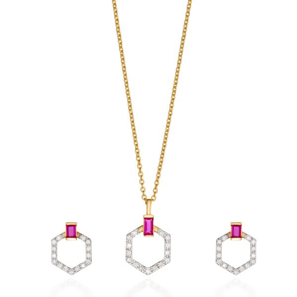 Diamond Pendant Set
