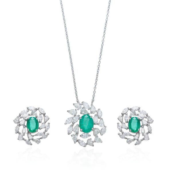 Diamond Pendant Set